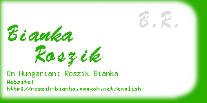 bianka roszik business card